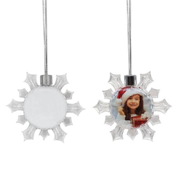 Sublimation Blank Christmas Ornament High Transparent Plastic Snowflake Ball Sublimation Christmas Ornaments