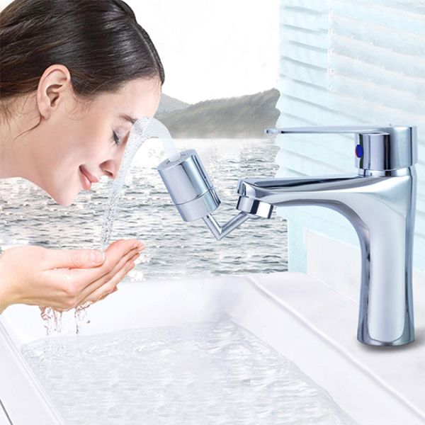 Large Flow 720 Degree Swivel Aerator for Modern Sink Faucet Dual Function and Chrome