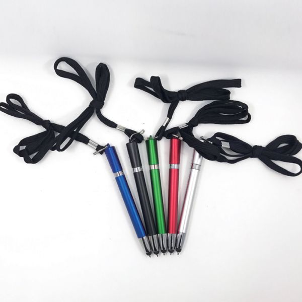 Retractable Lanyard Pen Officeworks For Teacher Black Blue