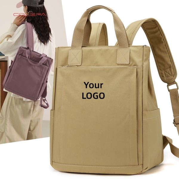 Nylon Fabric Waterproof Backpack for Women Large Capacity 16-inch Laptop Backpack with Customizable Logo Travel & School Bag