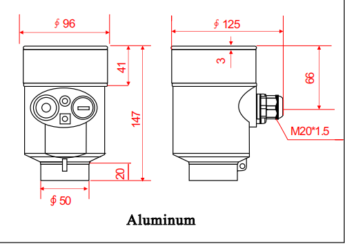 High Frequency Radar Level Transmitter Meter Wave Radar Solid Level Sensor 80G radar level meter 0~30 meters