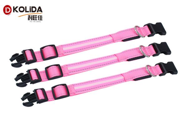 Anti - Lost Polyster LED Dog Collar Necklace Security Glitter Collars Flashing