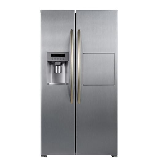 550L Stainless Steel Saving-energy Double Doors Side By Side Refrigerator With Ice Maker and Home Bar
