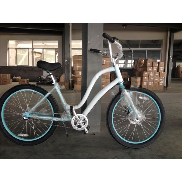 26x3 inch Unisex Step Through Aluminum Frame 3 Speed Beach Cruiser Bike for Rent in USA