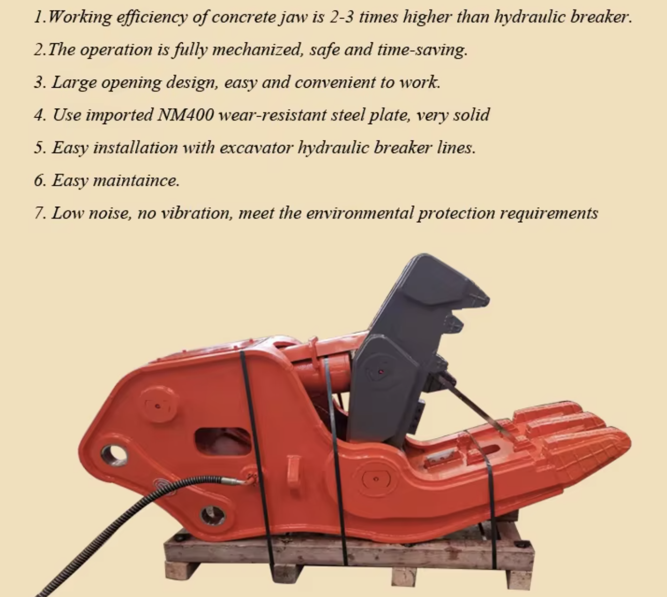 Portable Excavator Hydraulic Concrete Crushing Pliers Pulverizer