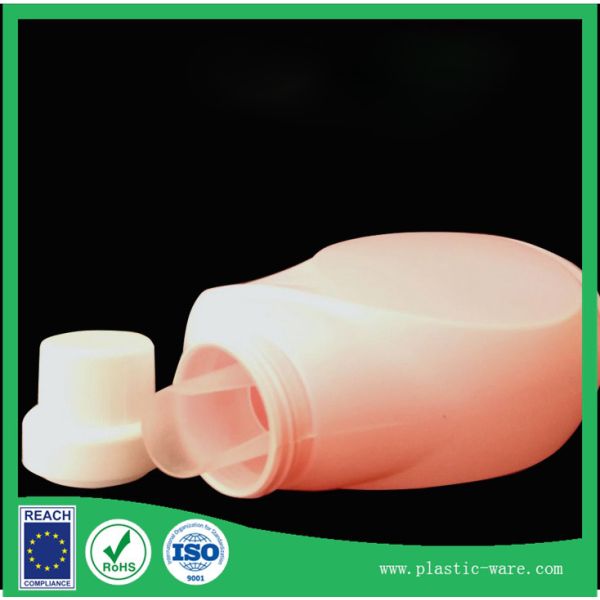 PE 2 L Laundry detergent bottles in pink blue green color treatment pump