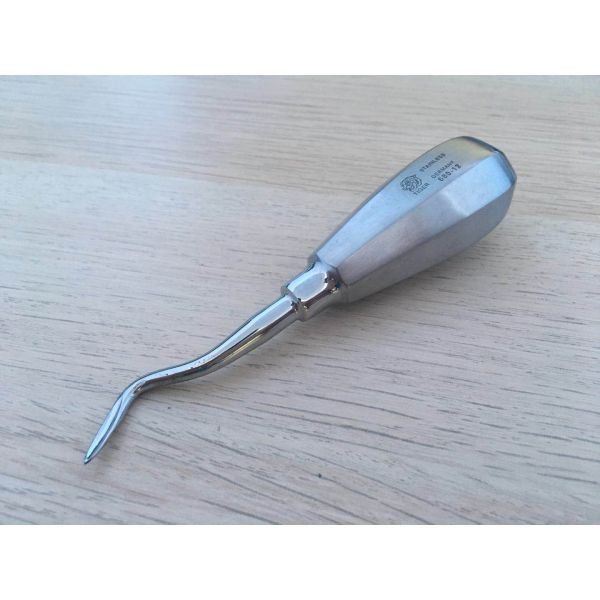 Anti Corrosion Dental Root Elevator Flohr Curved Beak 680 / 12 Right