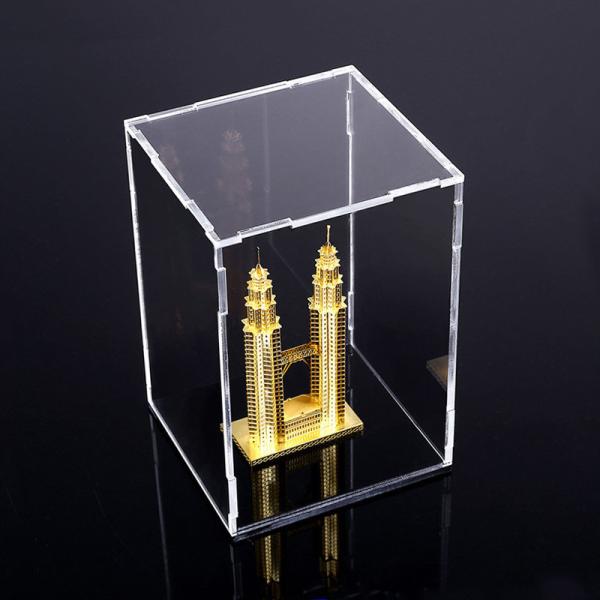 Square Counter Acrylic Display , Case Plastic Stand Clear Storage Box Jars With Lids