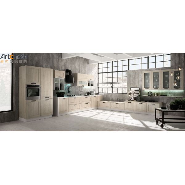 Wooden Shaker Door Kitchen Cabinet with Half Bullnose Eco-Friendly Design and 5 Year Warranty