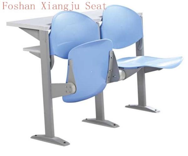 Floor Mounted Cold Rolled Steel Leg Plastic Chair for Classroom Furniture With Reading Desk