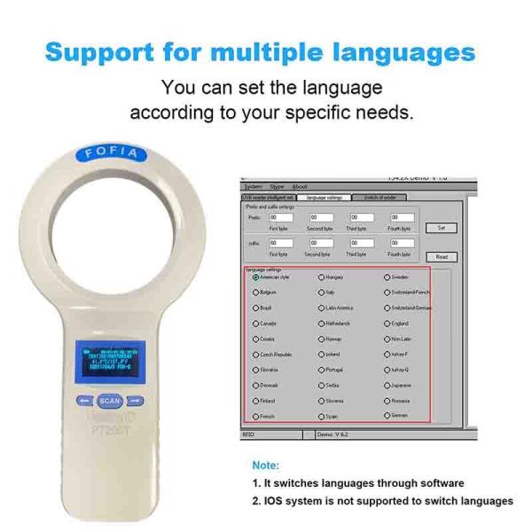 High Performance RFID Microchip Temperature Scanner