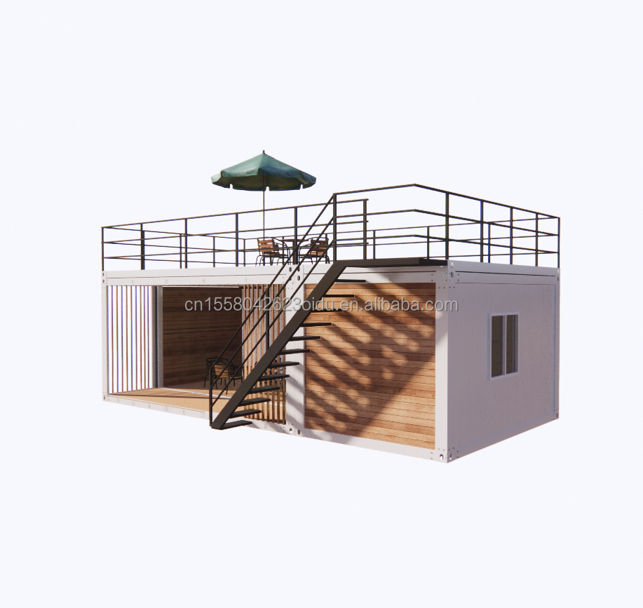 2-Bedroom Container Mobile House 20ft Wooden Luxury Garden Studio with Plane Packaging