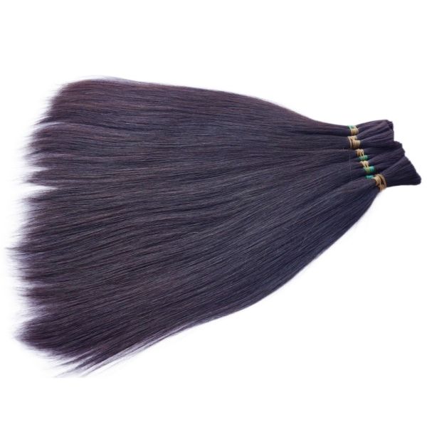 100% Raw Human Hair Extensions Natural Black Color Brazilian Blonde Double Drawn Hair Bulk