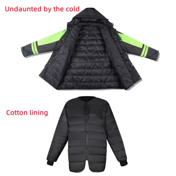 Oxford Waterproof Fluorescent Work Coats Windproof Zipper Design