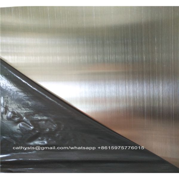 304 HL stainless steel sheet hairline finish covered with PVC Film 1219X2438mm