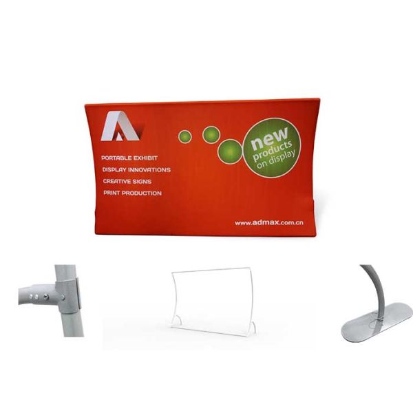 Curved Aluminum Tension Fabric Banner stands Back Wall Display