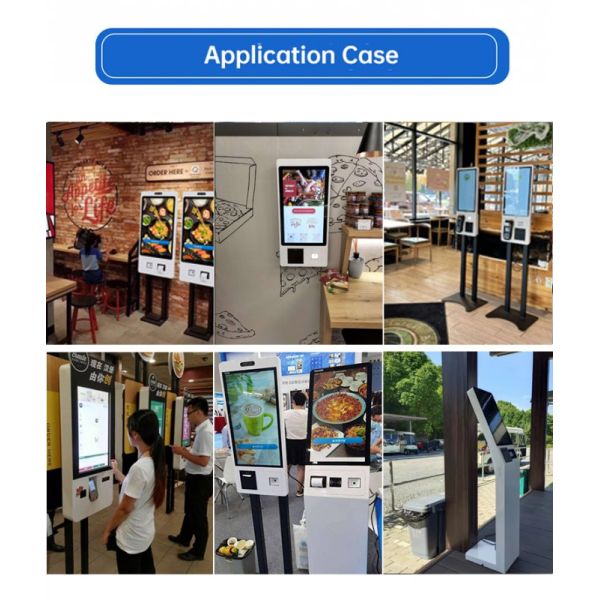 21.5 Inch Capacitive Touch 10 Point Self Service Kiosk with Thermal Printer and POS Bracket