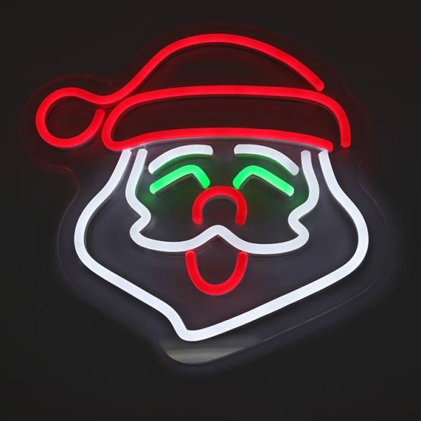 Santa Claus LED Neon Sign Custom Neon Signs for Holiday Decor & Business Display