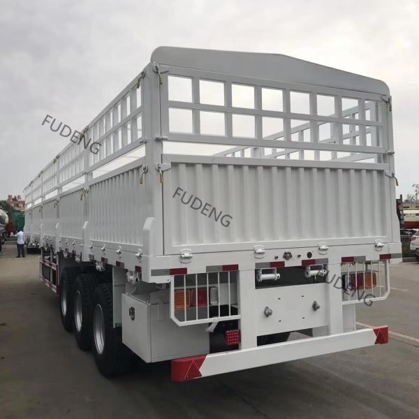 Steel Mechanical Suspension 60T 4 Axle Fence Trailer