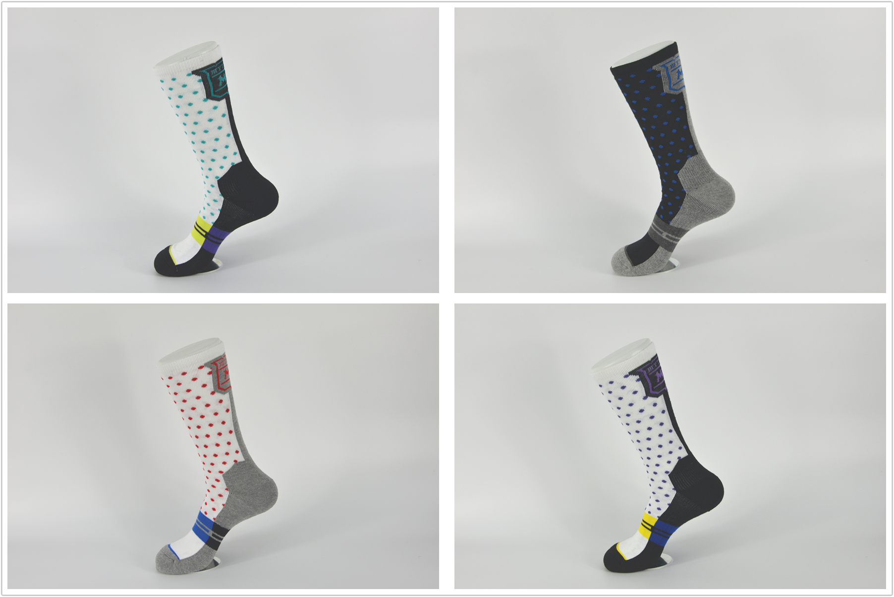 Anti Slip Under Armor Basketball Socks , Nylon /  Elastane Black Basketball Socks