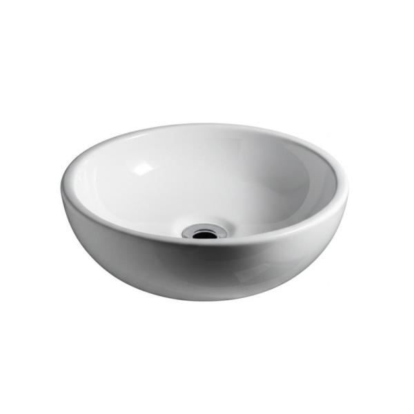 White Ceramic Hanging Washroom Basin Wall Hung Round Bathroom Sink Wall Mounted Sanitary Ware for Hotel Project