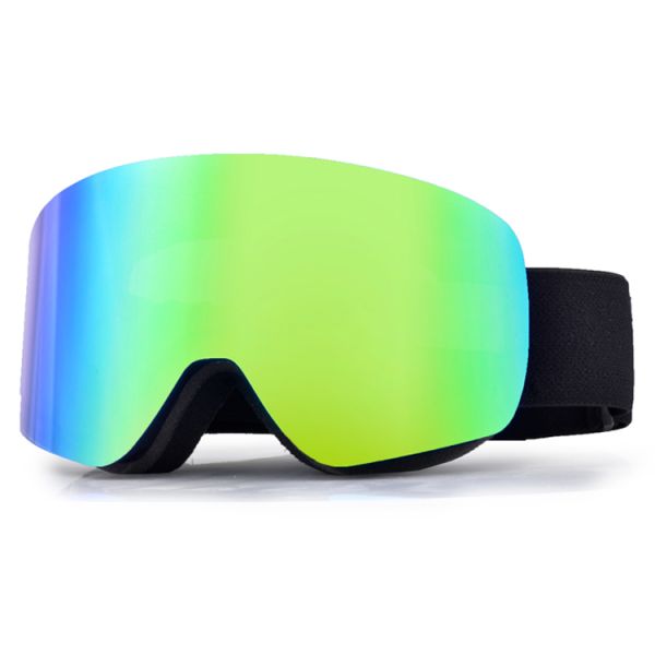 Custom Cylindrical OTG UV400 Anti Fog Ski Goggle with Three Layer Foam Replacement