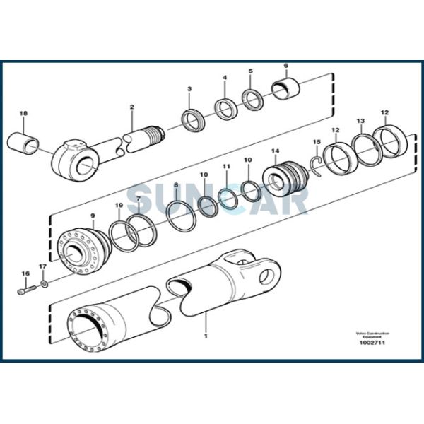 VOE 11709226 VOE11709226 Hydraulic Tilt Cylinder Servce Kit For L330E L330D