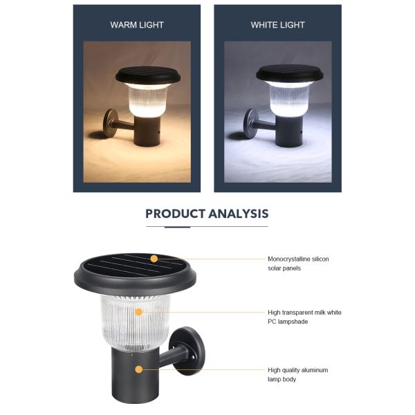 свет стены сада СИД 3000K 6000K солнечный для на открытом воздухе загородки шага