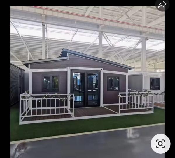 Galvanized Steel Prefabricated Container House with Glass Wool Panels