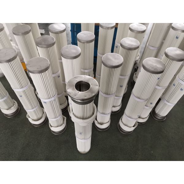 Spunbond плиссировало патрон пылевого фильтра с крышкой нержавеющей стали потока