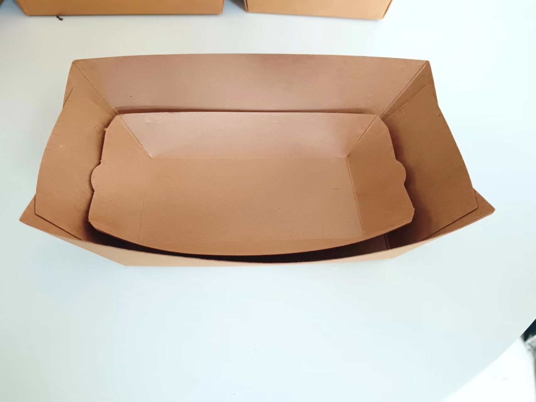 Convenient Return refunds Disposable Kraft Paper Fast Food Trays for French Fries
