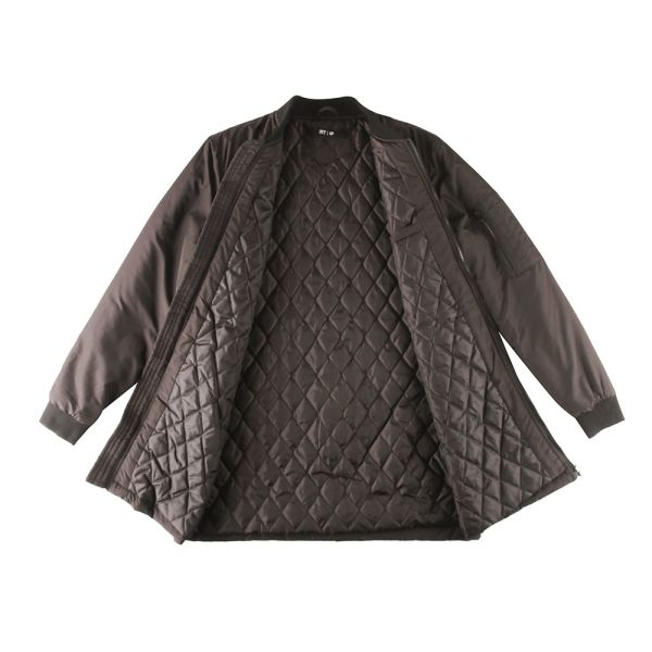 Custom Men'S Longline Jacket Polyester Material Olive Color