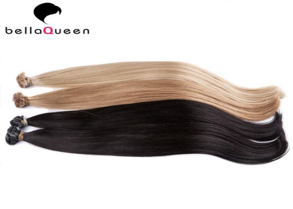 Extensões naturais do cabelo do Virgin, extensões do cabelo humano da ponta da queratina U