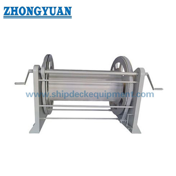 56mm Two-Handle Steel Wire Rope Reel with Brake | Large-Diameter Wire Rope Storage on Ship Deck