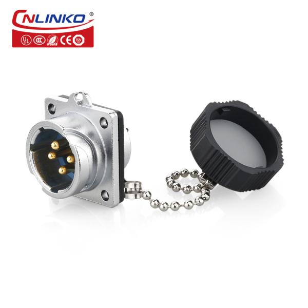CNLINKO M20 4 Pin Waterproof Connector Plug Socket Male Female Panel Mount Power Cable Connector Rated Current 20A