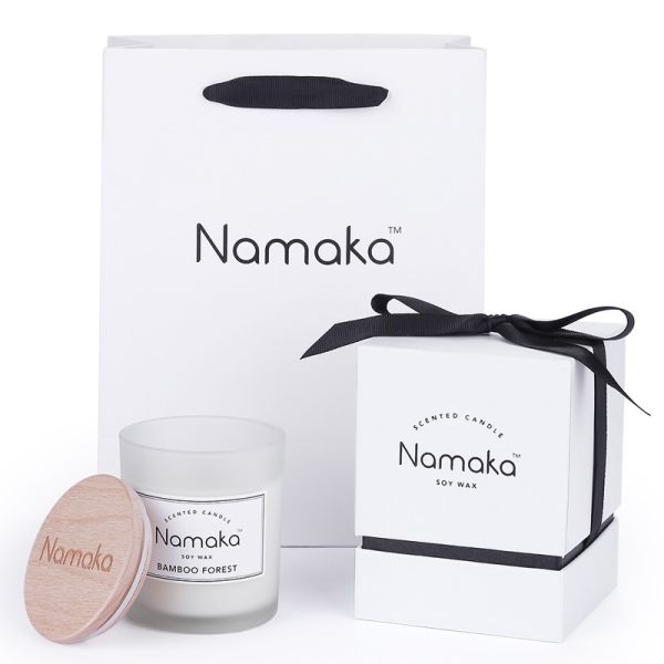 Логотипная лента картонная свеча подписная коробка роскошная подарочная упаковка