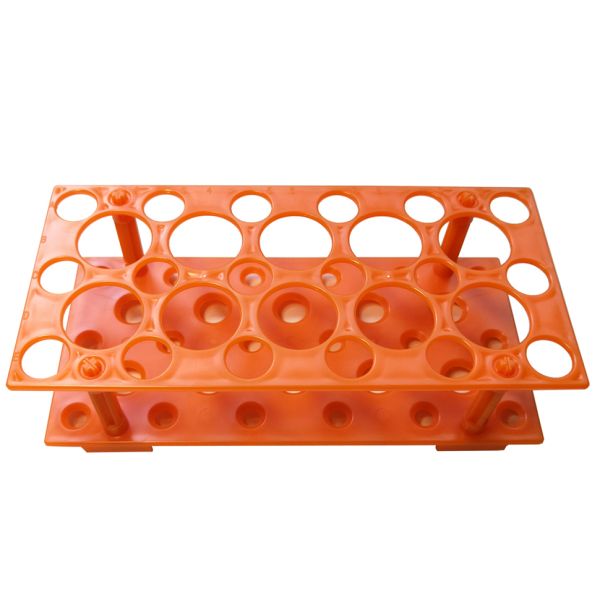 Test Tube Rack, Centrifuge Tube Holder (2 Pack - Blue and Orange) for 10ml, 15ml, 50ml, Detachable Plastic Stand