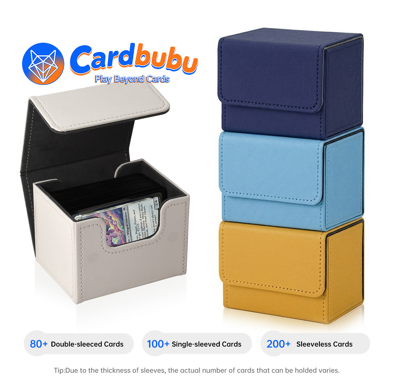 Embossing MTG Leather Card Deck Case TCG Trading Custom Playing Cards Box