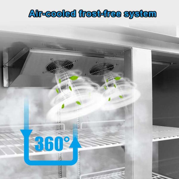 1350L réfrigérateur commercial / congélateur de cuisine / réfrigérateur ultra-grande capacité personnalisé pour restaurant