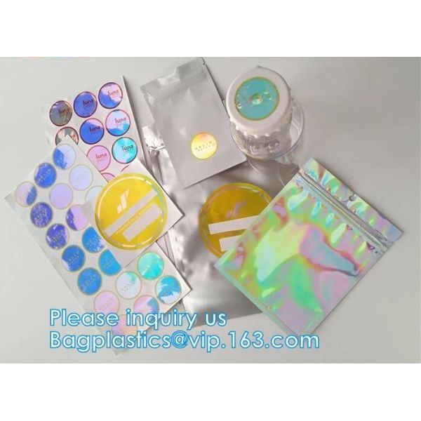 Custom 3D Holographic/Laser/hologram Avoid security material sticker label, laser sticker, lazer labels, bagease