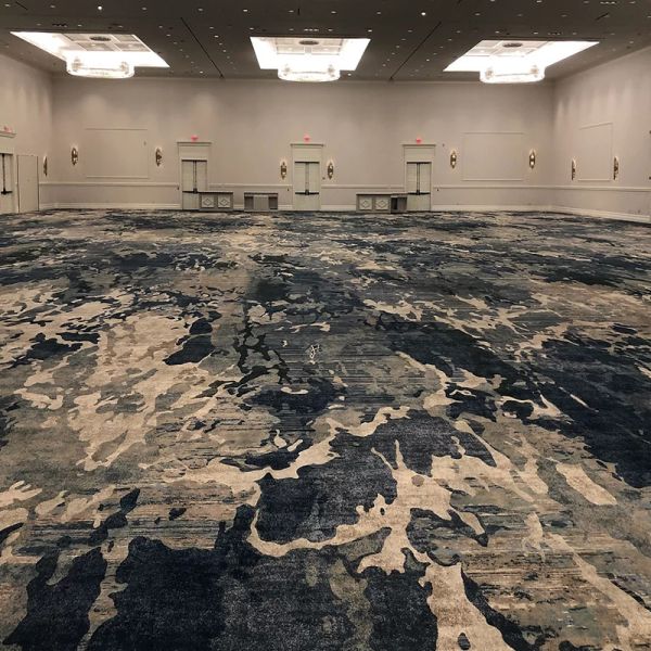 Custom Designed Floral Pattern Luxury Wool Floor Carpet for Hotels and Movie Theaters