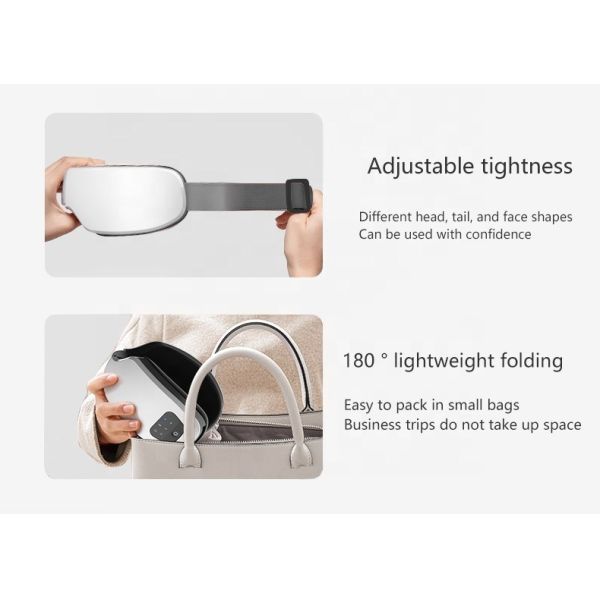 60min Usage Duration Rechargeable Vibration Thermal Eye Massage for Sleep Improvement