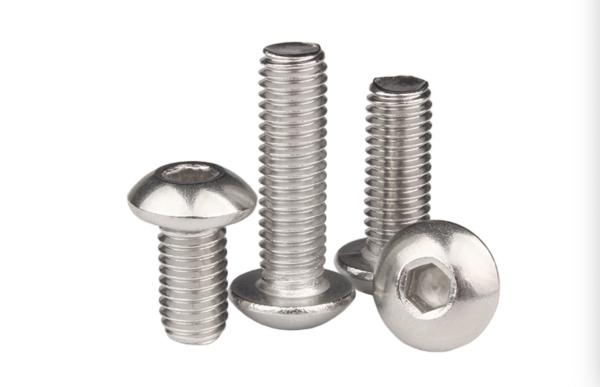 M8 Hex Stainless Steel Machine Screws , Round Head Socket Drive Screw