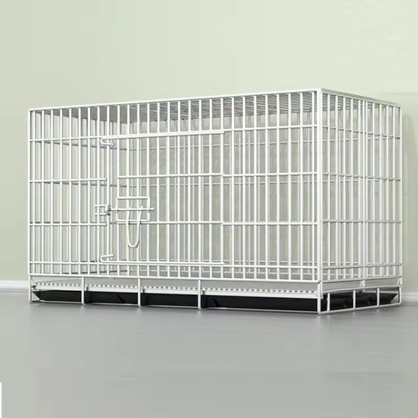 Quadrate Dog Cat Cages Bottomless Stainless Steel Dog Cages Breathable