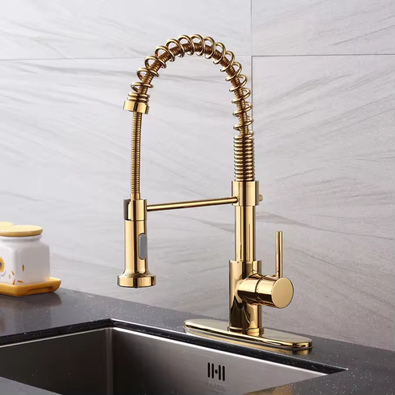 Modern Kitchen Designs Customized Color Brass Basin Pull Down Black Kitchen Faucets