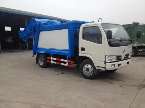 Mini swing arm garbage truck skip loader truck arm roll container refuse truck 3-4cbm