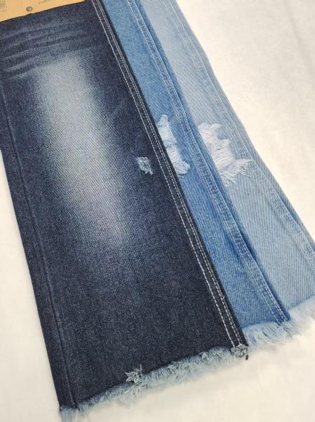Tejido denim de algodón poliéster de 14.5oz de peso pesado y bajo encogimiento, tejido para vaqueros