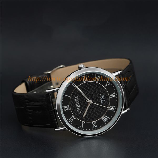 026B Fashion Jewelry Wholesale Watches Man Woman Unisex Quartz Analog Watch Leather Watch