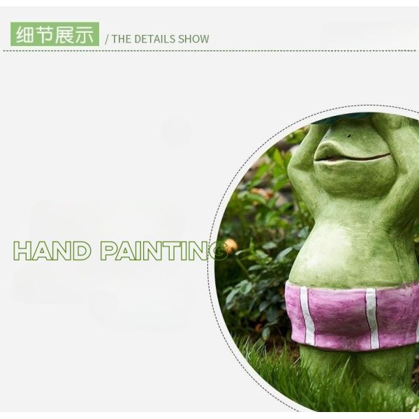 Смола украшения солнечной смолы света лягушки на открытом воздухе животная производит света ландшафта сада двора сада декоративные