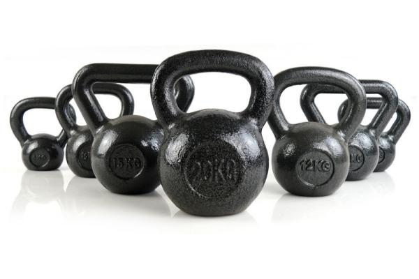 Customized Logo Weightlifting Black Cast Iron Kettlebell For Men Women